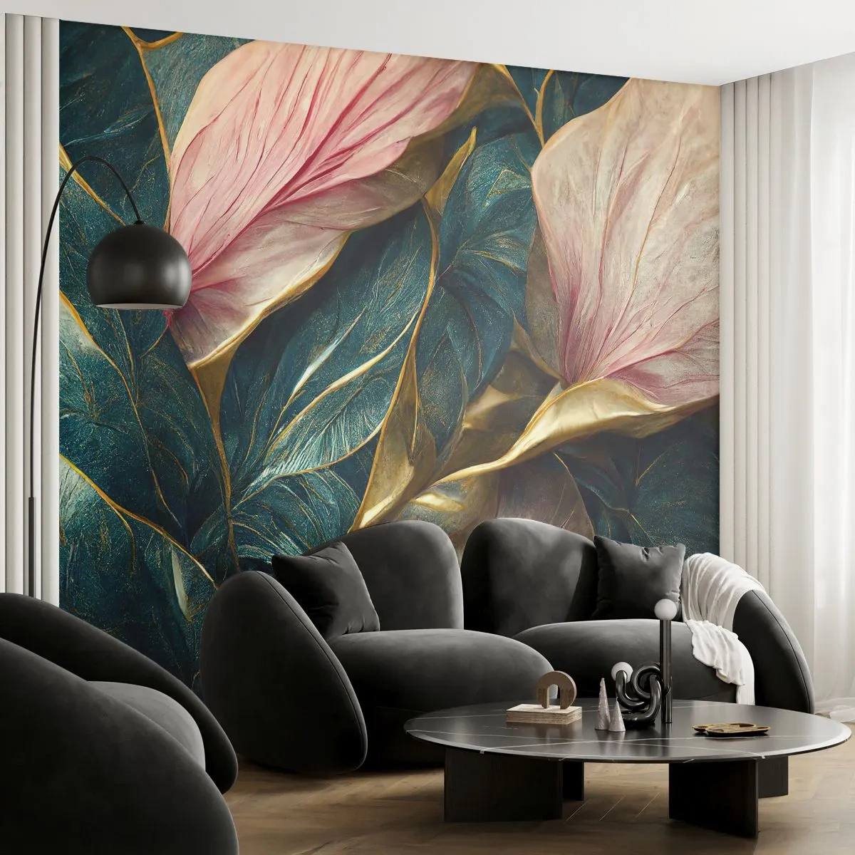 Fototapete Standard Eco - Natürliche Eleganz und Stil - Art Deco, Blumen, Eleganz - 250x175 cm