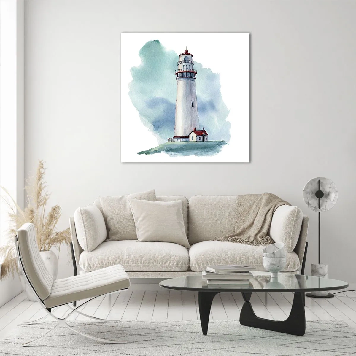 Glasbild - Bild auf glas - Sanfte Schwester vom Blau - 70x70 cm