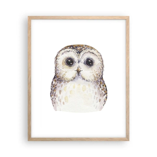 Poster in einem Rahmen aus heller Eiche - Schau mir in die Augen - 40x50 cm