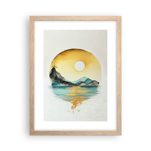 Poster in einem Rahmen aus heller Eiche - Im Kreis der Schönheit - 30x40 cm