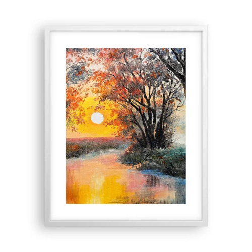 Poster in einem weißen Rahmen - Herbststimmung - 40x50 cm