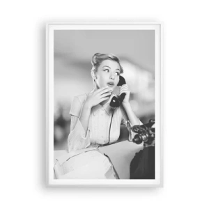 Poster in einem weißen Rahmen - Hallo, wir sind in den 1950er Jahren. - 70x100 cm