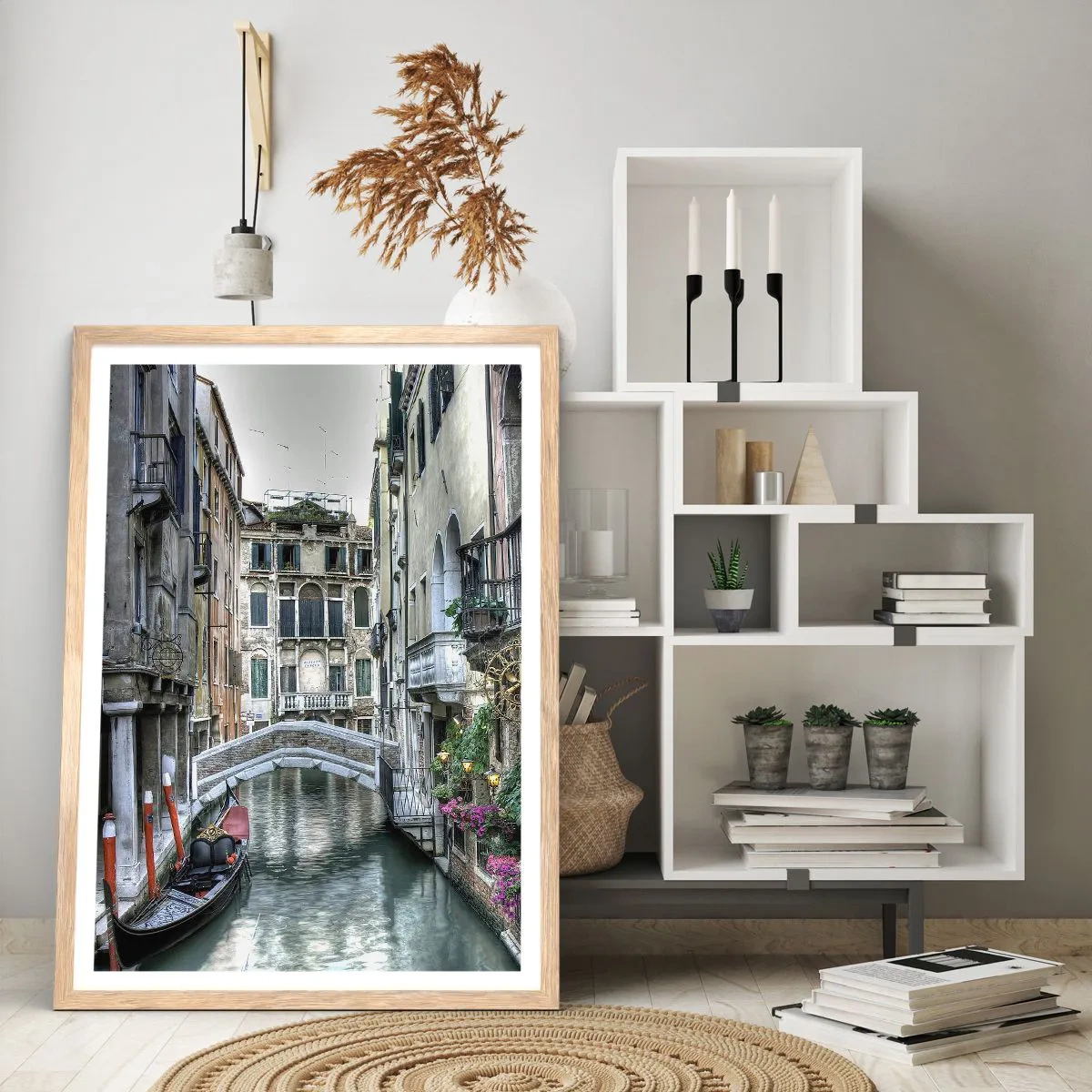 Poster in einem Rahmen aus heller Eiche - Seit Jahrhunderten in stiller Besinnung - 70x100 cm