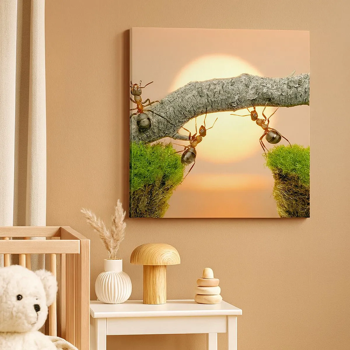 Bild auf Leinwand - Leinwandbild - Glücklich, zusammen arbeiten - 30x30 cm