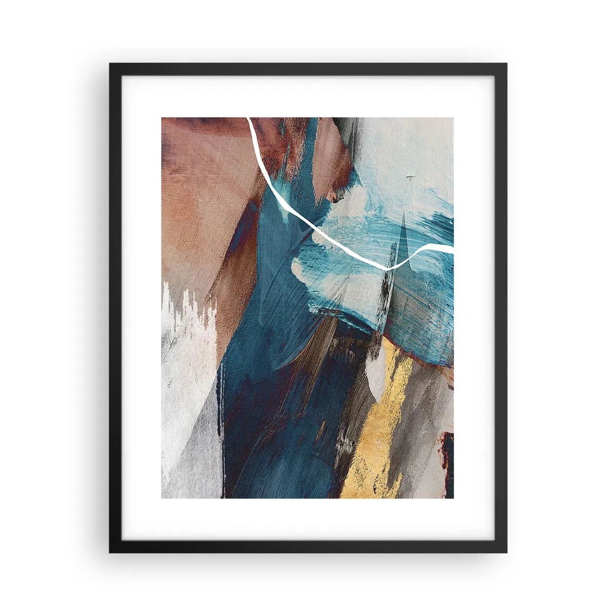 Poster in einem schwarzem Rahmen - Großzügig und mit Energie - 40x50 cm