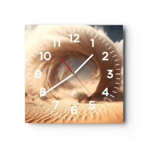 Wanduhr - Glasuhr - Geöffnetes Portal - 40x40 cm