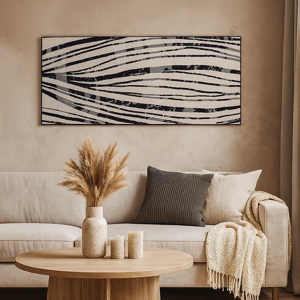 Bild auf Leinwand - Leinwandbild - Linienpool - 30x30 cm