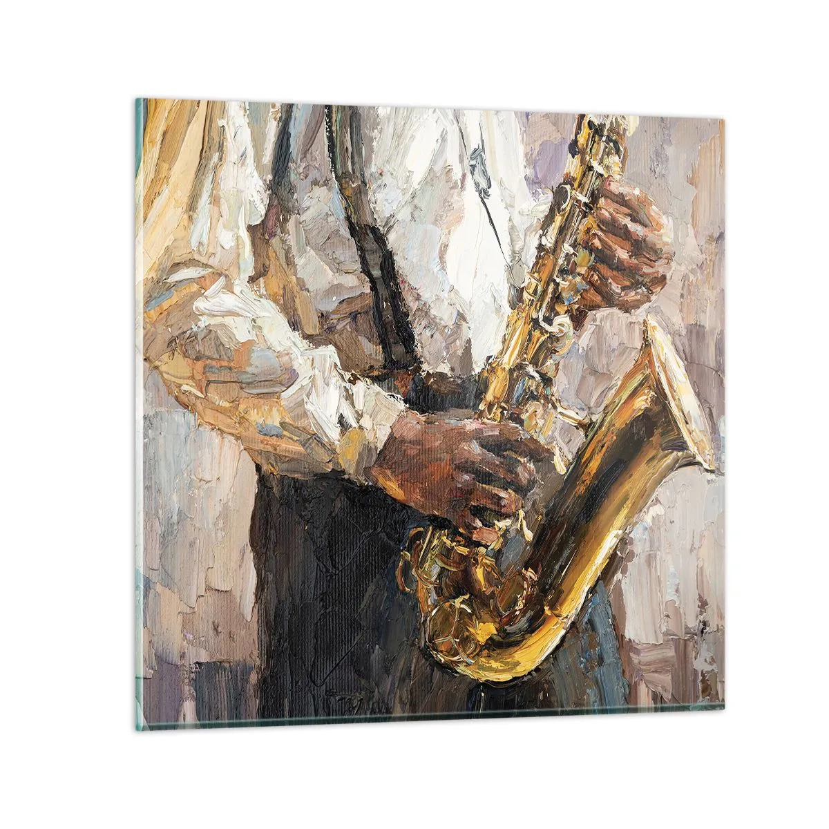 Glasbild - Bild auf glas - Zeit fürs Solo - 60x60 cm