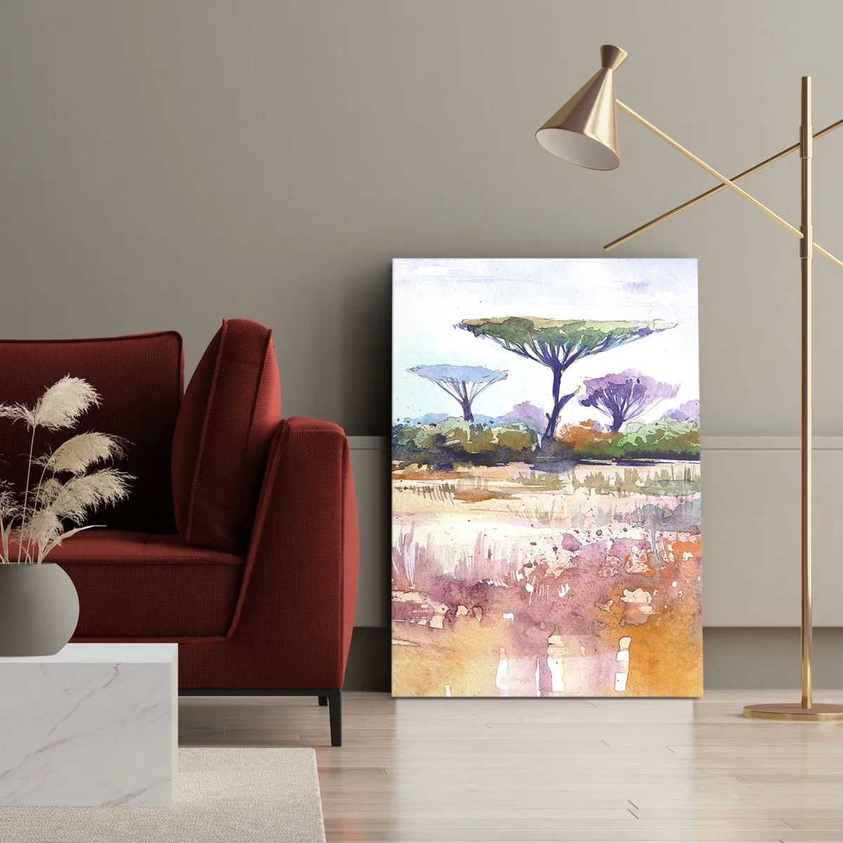 Bild auf Leinwand - Leinwandbild - Savannah-Farben - 55x100 cm