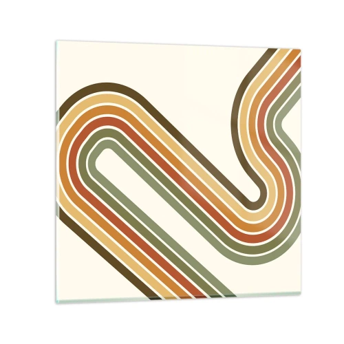 Glasbild - Bild auf glas - Zickzack zum Ziel - 30x30 cm