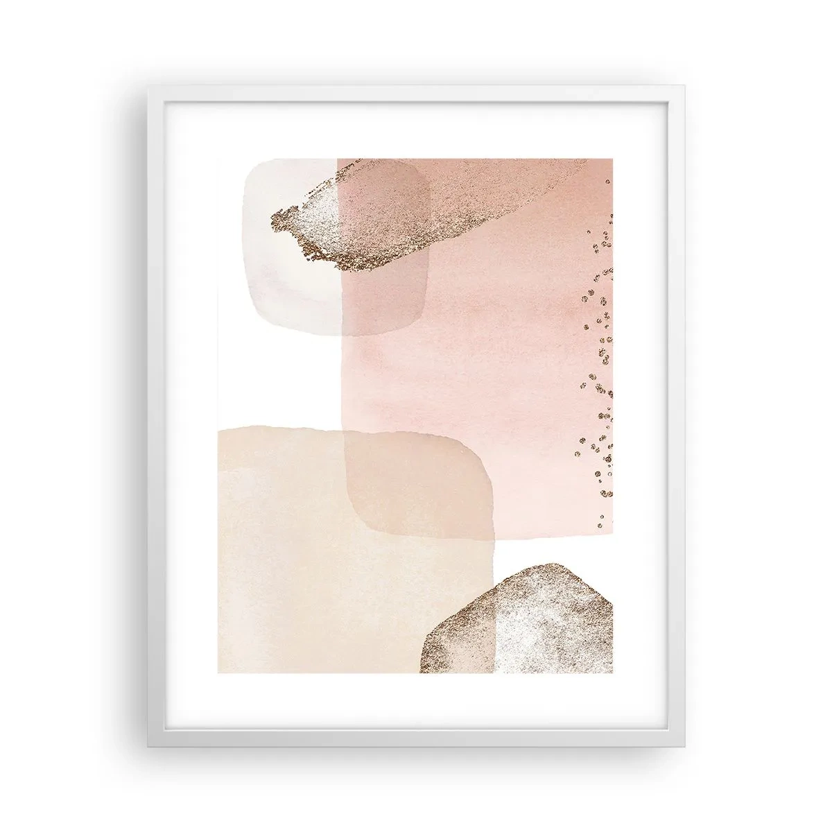 Poster in einem weißen Rahmen - Ein Blick durch die Farbe - 40x50 cm