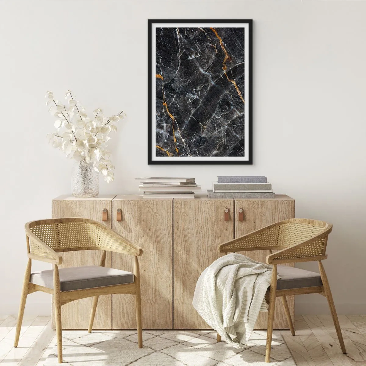 Poster in einem schwarzem Rahmen - Das Innenleben des Steins - 40x50 cm