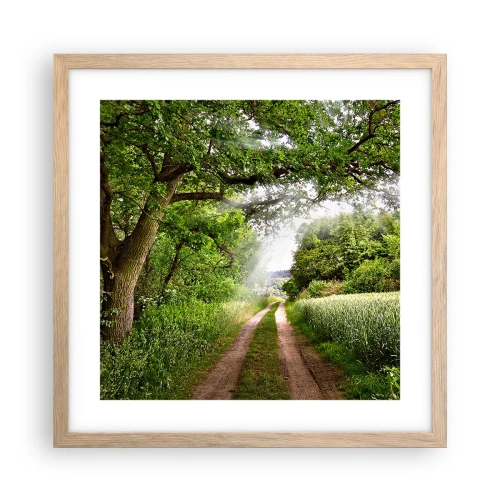 Poster in einem Rahmen aus heller Eiche - Et in Arcadia ego - 40x40 cm