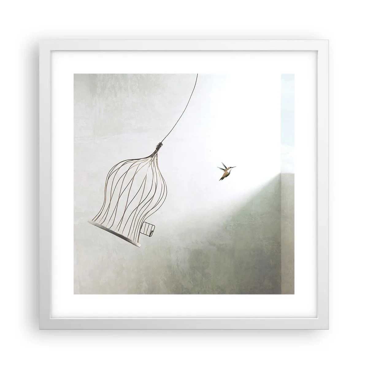 Poster in einem weißen Rahmen - In seinem Element - 40x40 cm