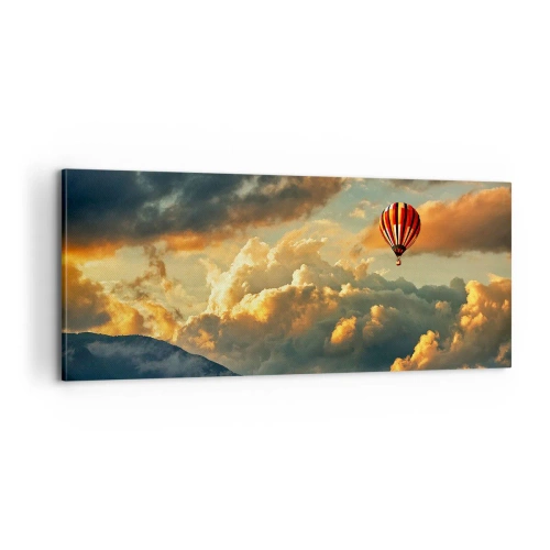 Bild auf Leinwand - Leinwandbild - Ich fliege, weil ich es will - 100x40 cm