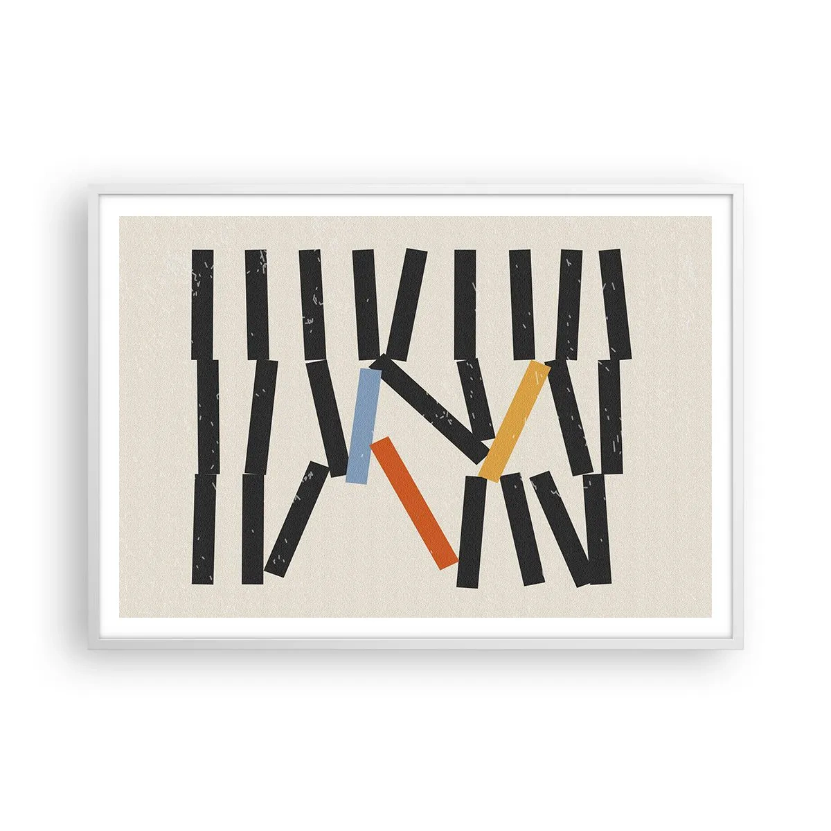 Poster in einem weißen Rahmen - Domino – Komposition - 100x70 cm