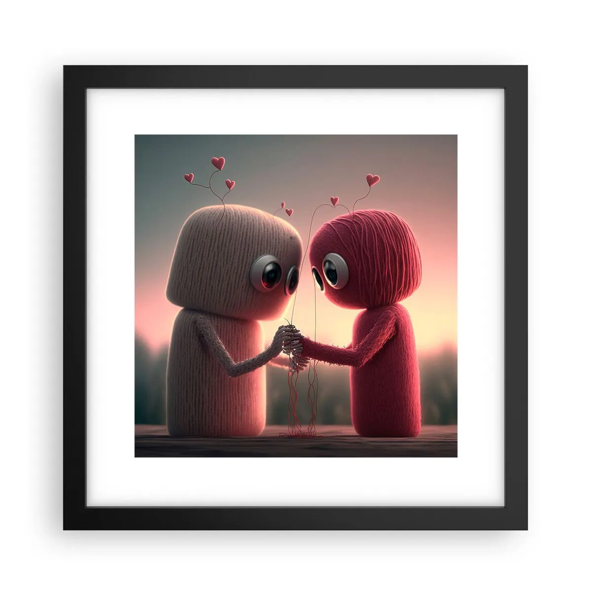 Poster in einem schwarzem Rahmen - Jeder darf lieben - 30x30 cm