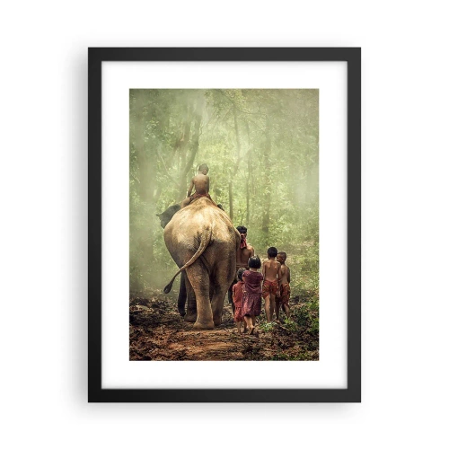 Poster in einem schwarzem Rahmen - Neues Dschungelbuch - 30x40 cm