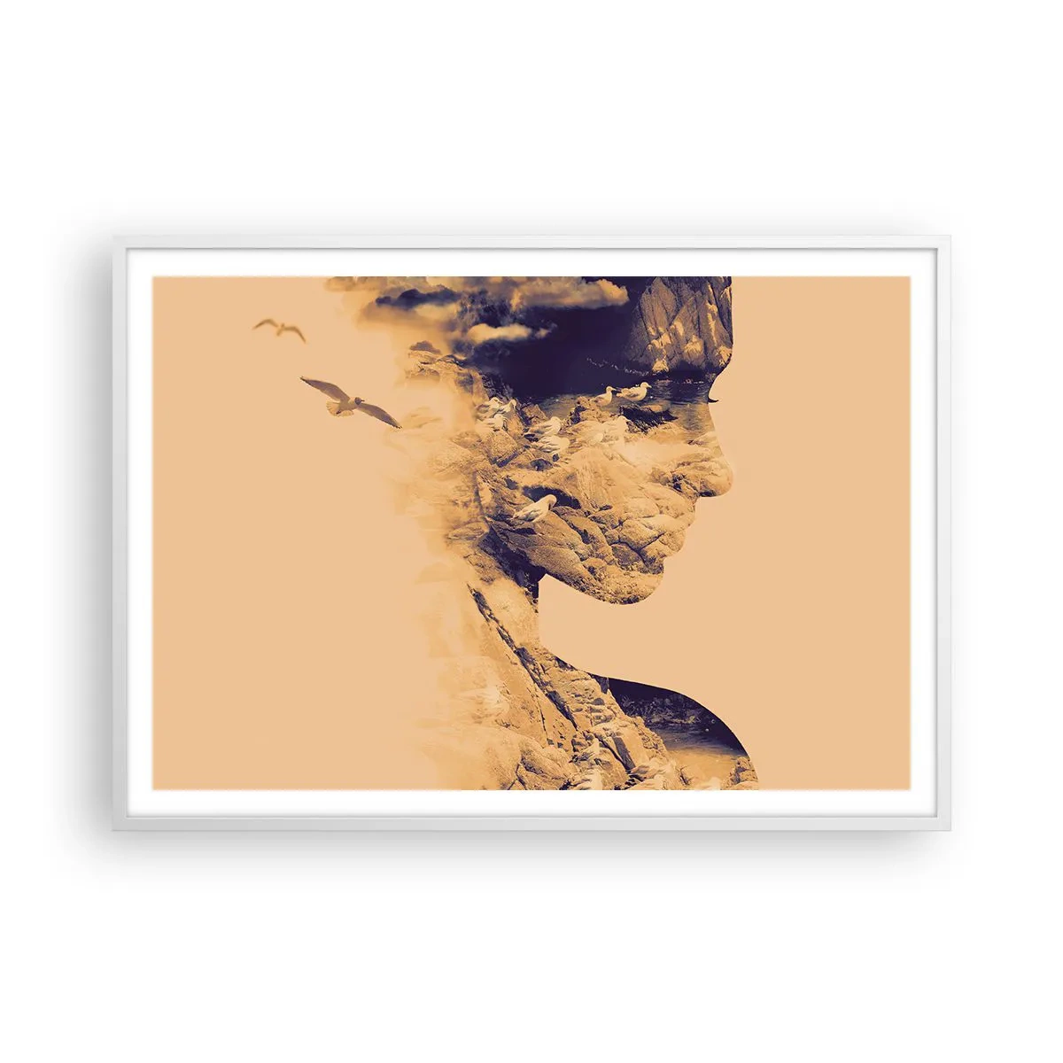 Poster in einem weißen Rahmen - Von Natur aus schön - 100x70 cm