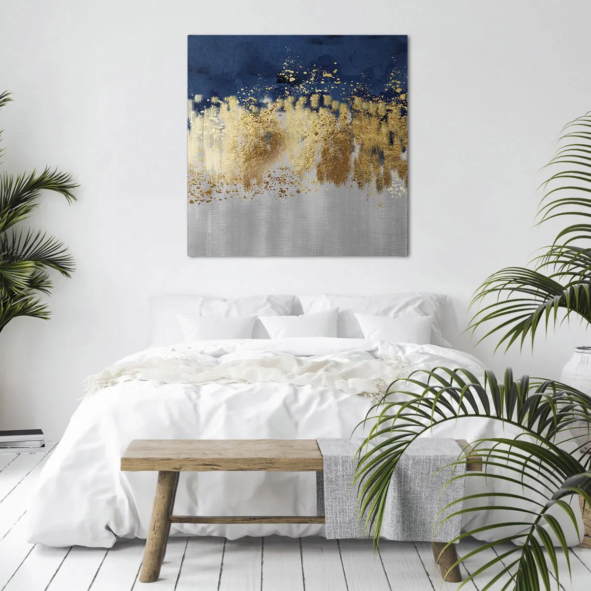 Bild auf Leinwand - Leinwandbild - Moderne Komposition mit Glanz - 30x30 cm