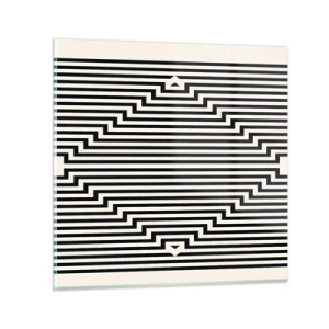 Glasbild - Bild auf glas - Geometrische Illusion - 60x60 cm