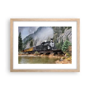 Poster in einem Rahmen aus heller Eiche - Wo willst du hin? Wohin? - 40x30 cm