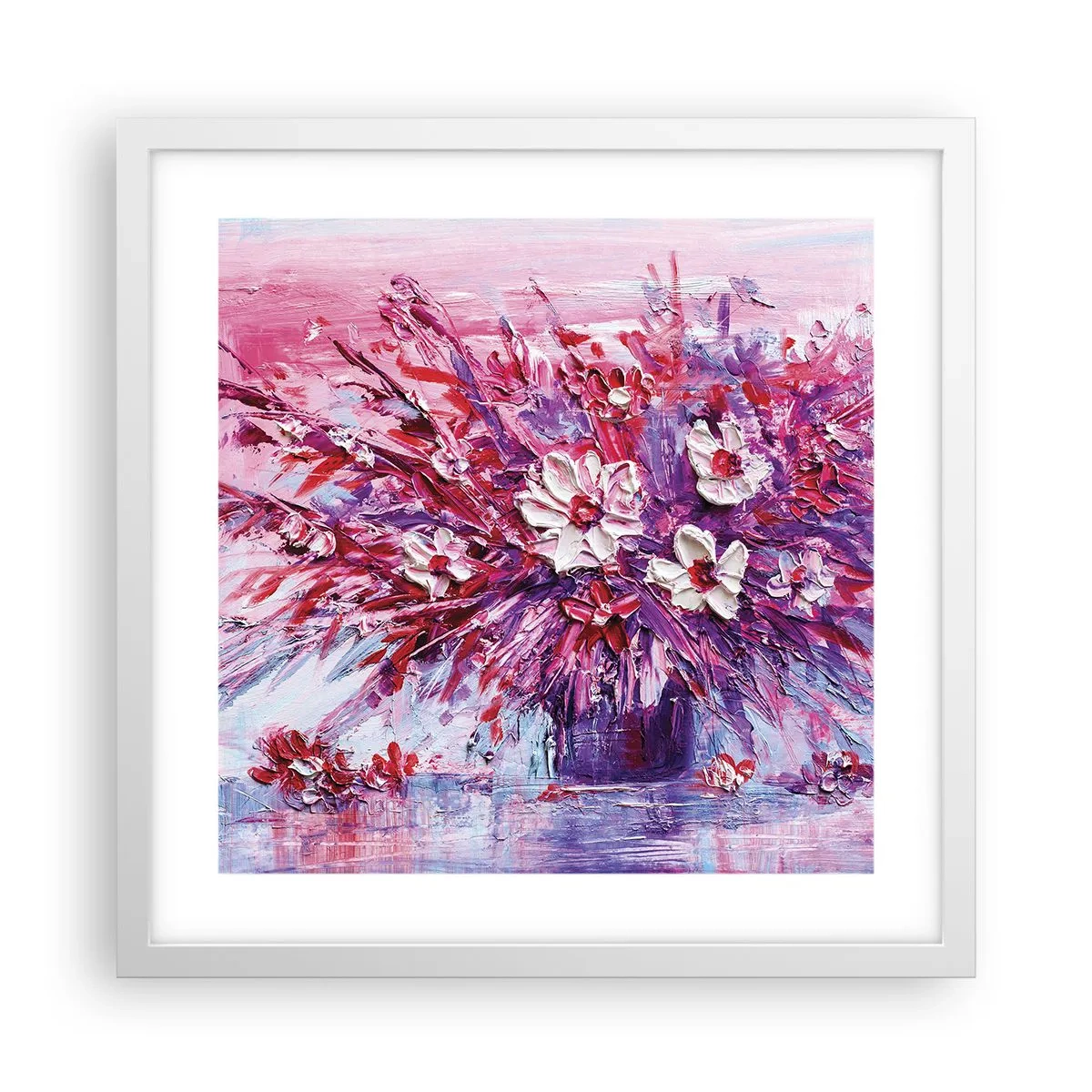 Poster in einem weißen Rahmen - Unschuld und Leidenschaft - 40x40 cm