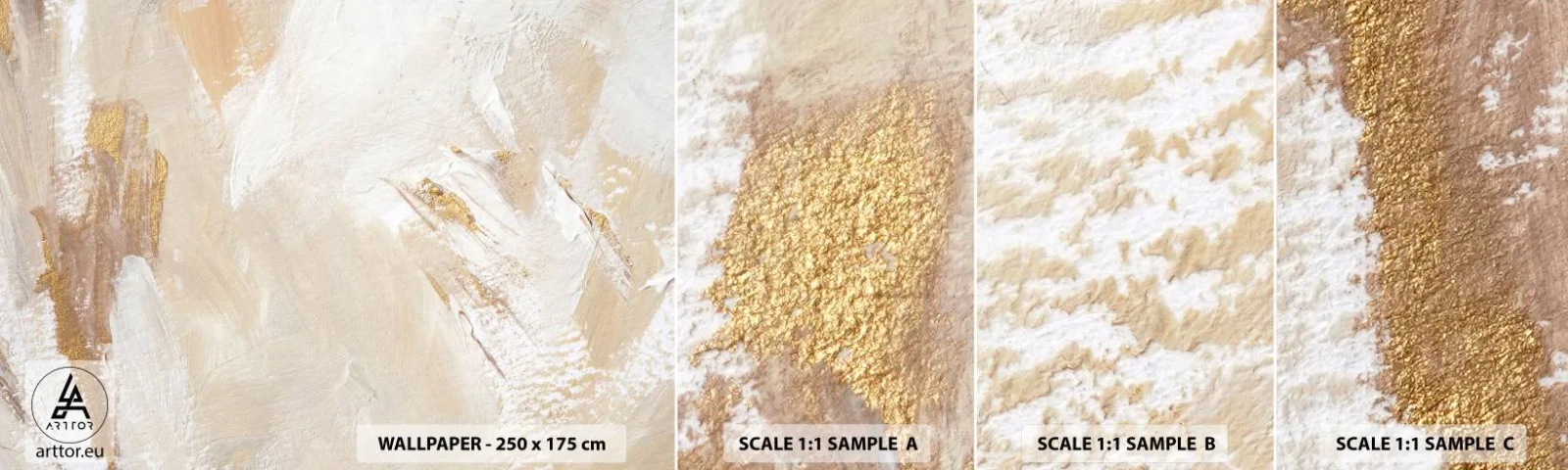Fototapetenmuster Standard Eco - Pastellkomposition - Minimalistisch, Hell, Stück - 100x30 cm