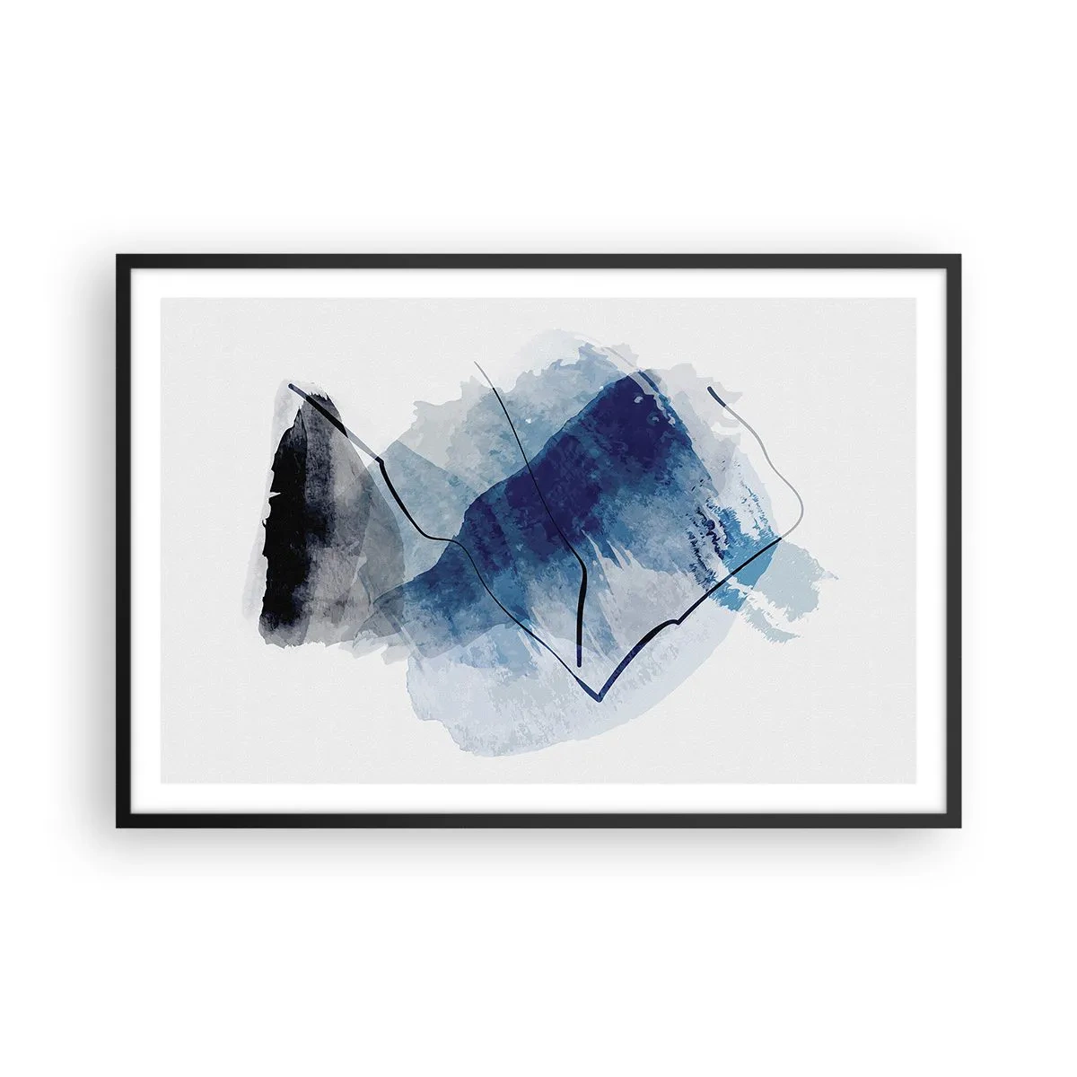 Poster in einem schwarzem Rahmen - Eisberg - 91x61 cm