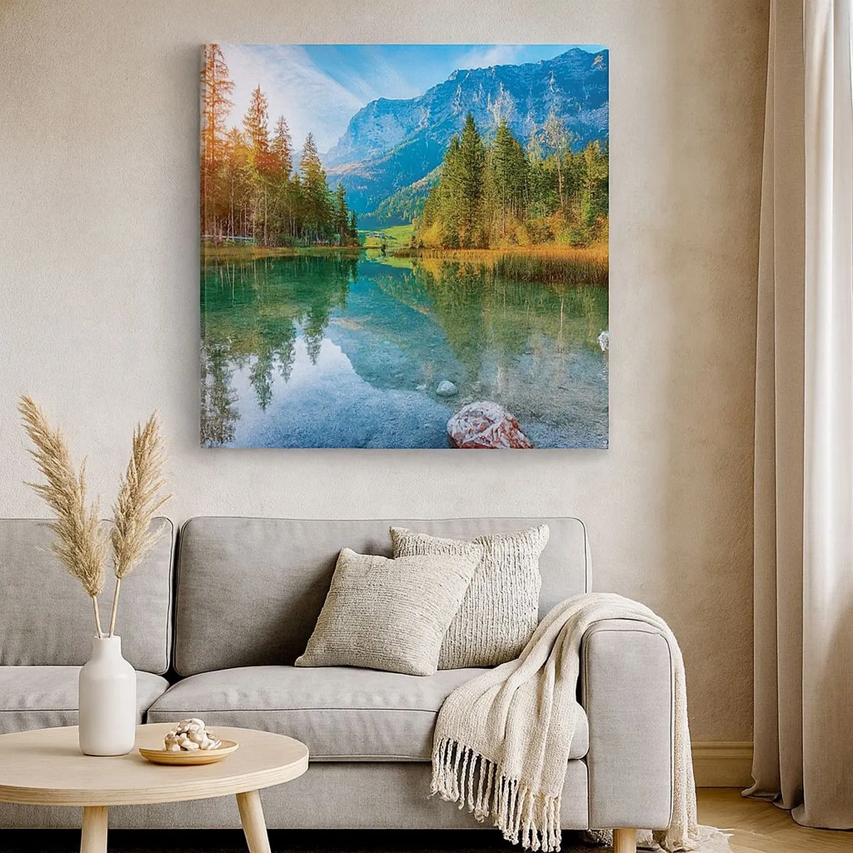 Bild auf Leinwand - Leinwandbild - Die Sanftheit des Herbstes - 30x30 cm