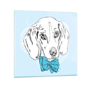 Glasbild - Bild auf glas - Hunde-Eleganz - 30x30 cm