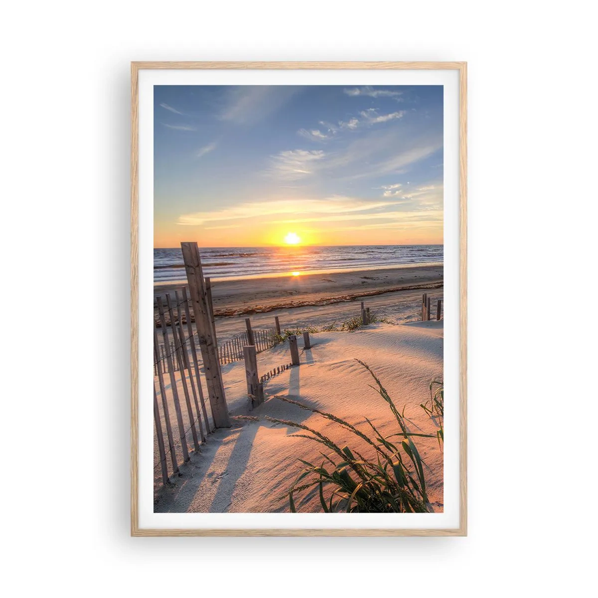Poster in einem Rahmen aus heller Eiche - Schein und Schatten des Windes - 70x100 cm
