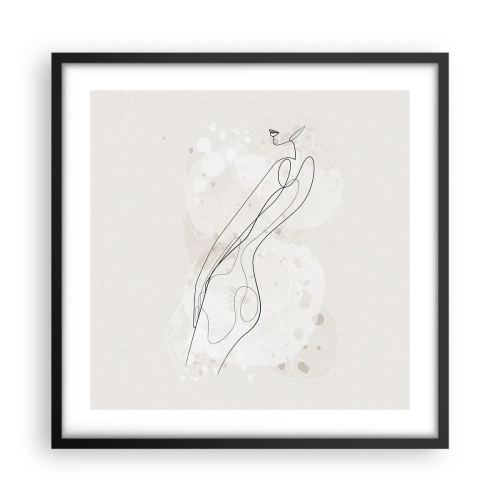 Poster in einem schwarzem Rahmen - Der Blick schweift - 50x50 cm