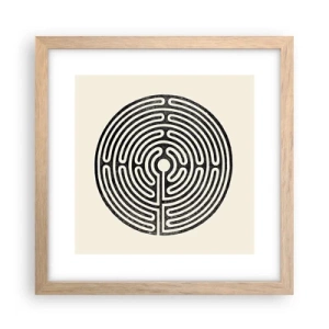 Poster in einem Rahmen aus heller Eiche - Geheimnisvolle Ordnung - 30x30 cm