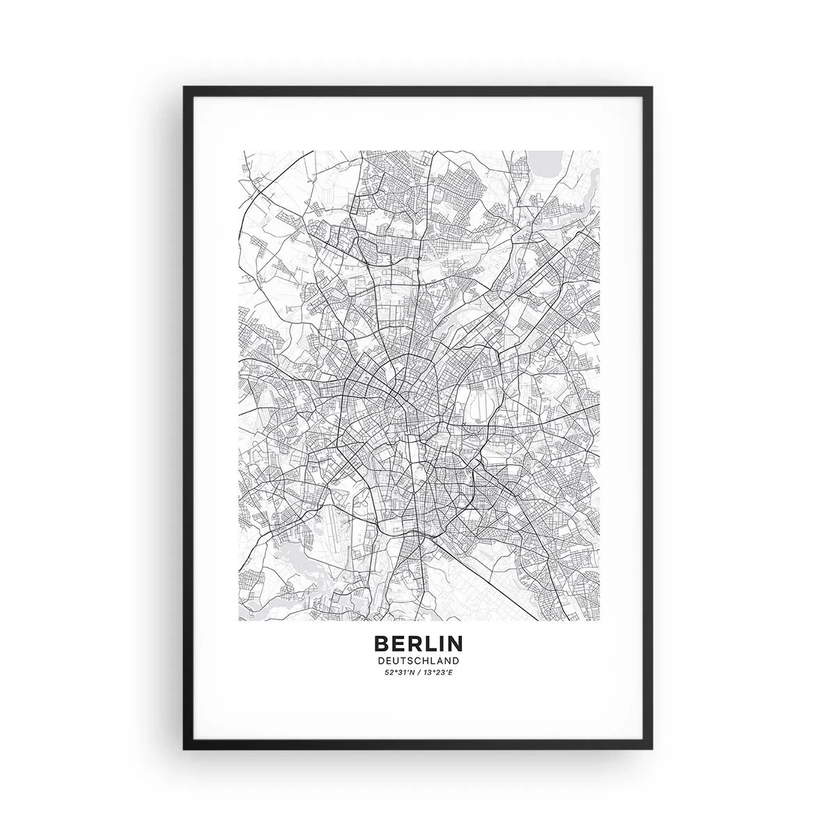 Poster in einem schwarzem Rahmen - Berliner Blume - 70x100 cm