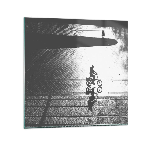 Glasbild - Bild auf glas - Vor sich hin durch die Stadt - 30x30 cm