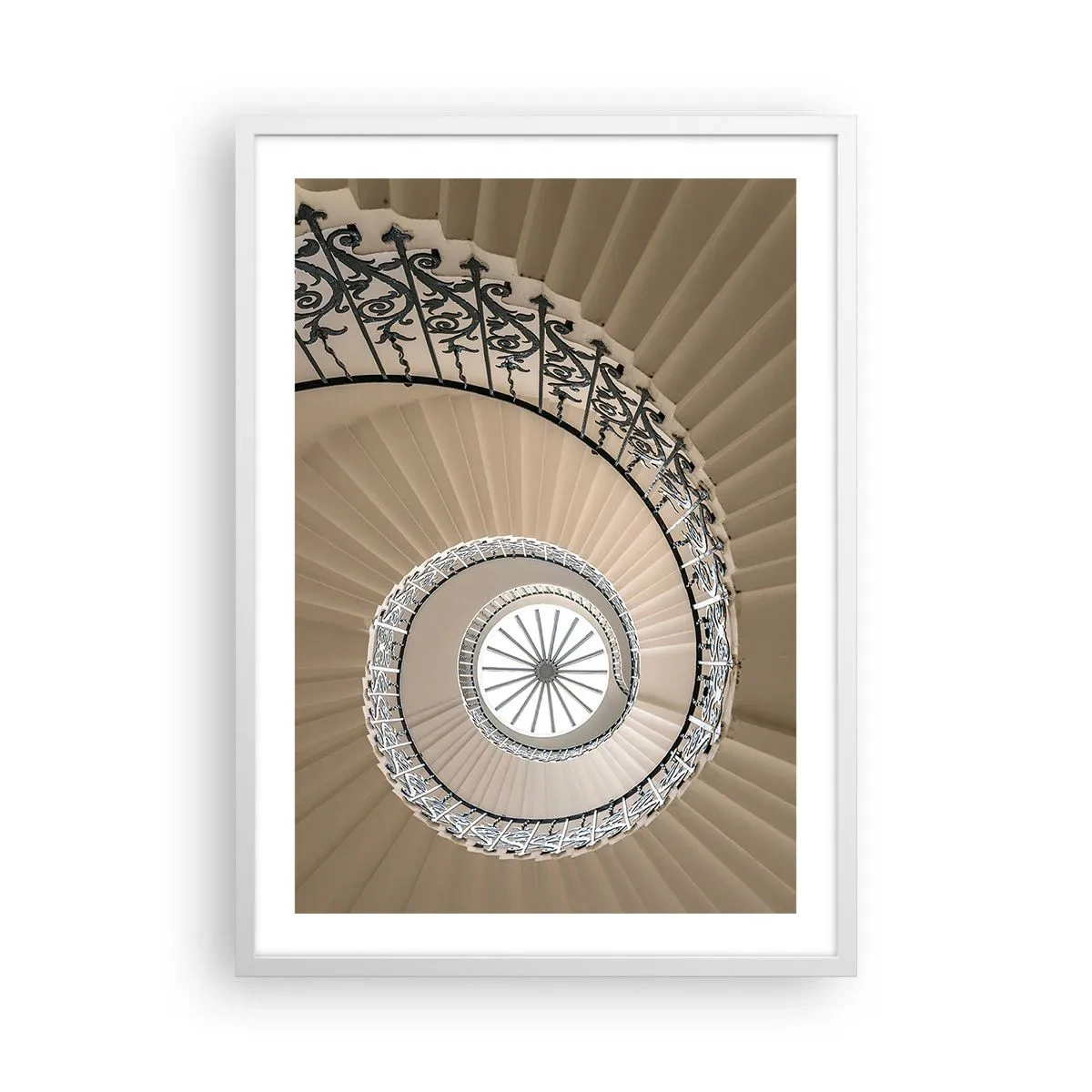 Poster in einem weißen Rahmen - Im Inneren der Muschel - 50x70 cm