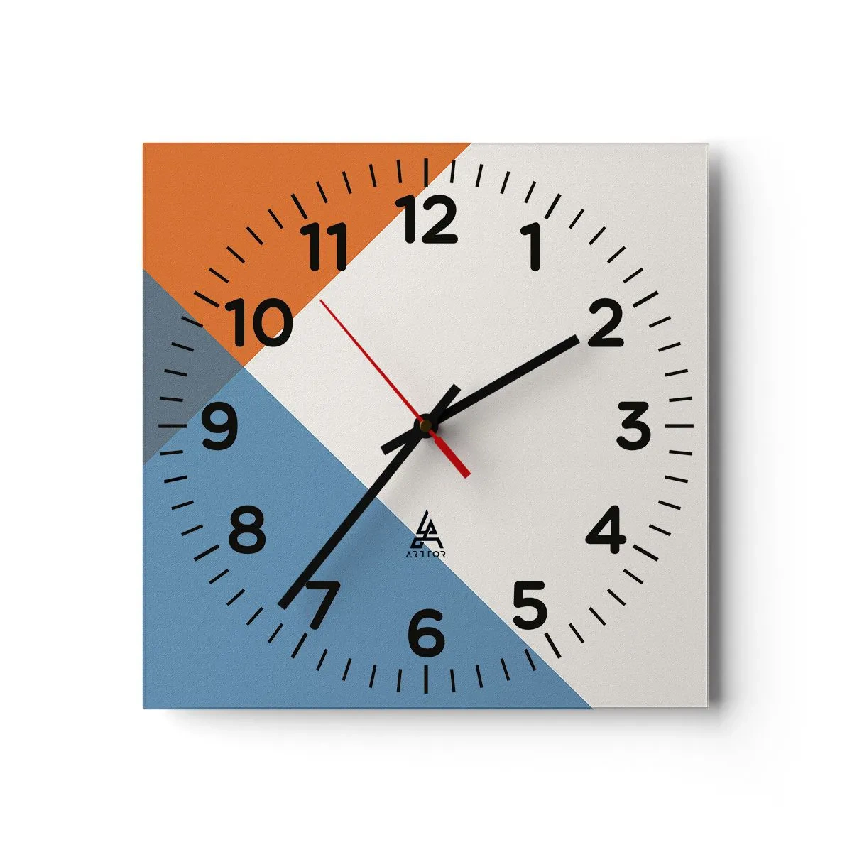 Wanduhr - Glasuhr - In einem Winkel… - 30x30 cm