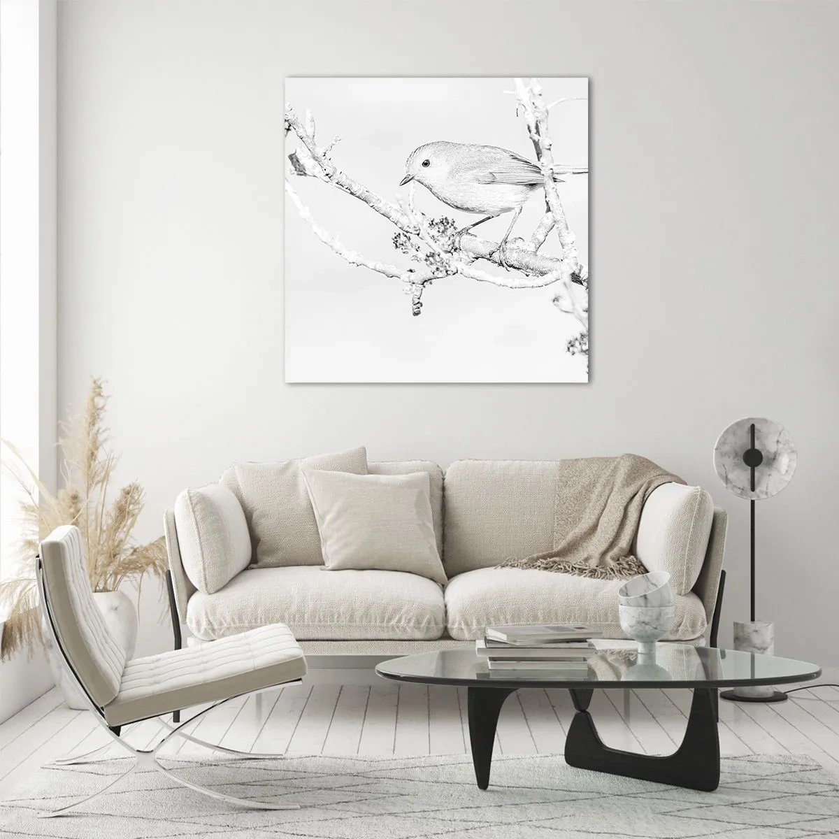 Glasbild - Bild auf glas - Wintermorgen - 40x40 cm