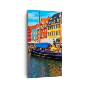 Bild auf Leinwand - Leinwandbild - Fröhlicher Kai - 45x80 cm