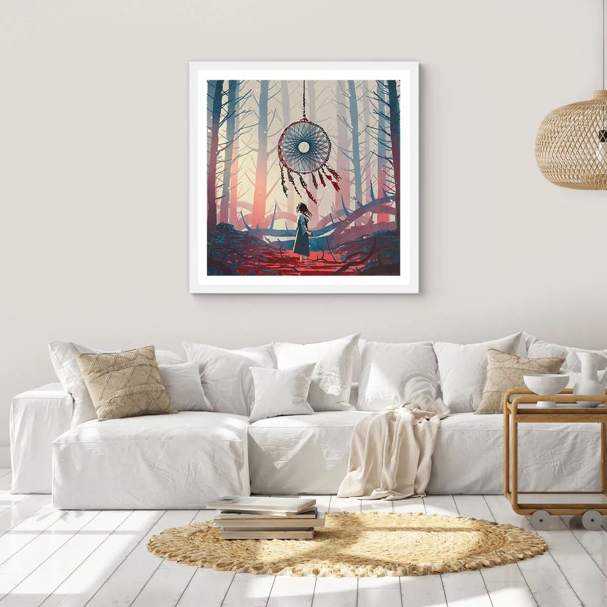 Poster in einem weißen Rahmen - Geheimes Glücksritual - 30x30 cm