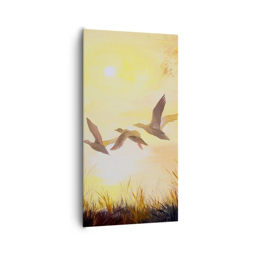 Bild auf Leinwand - Leinwandbild - Der Beginn einer langen Reise - 65x120 cm