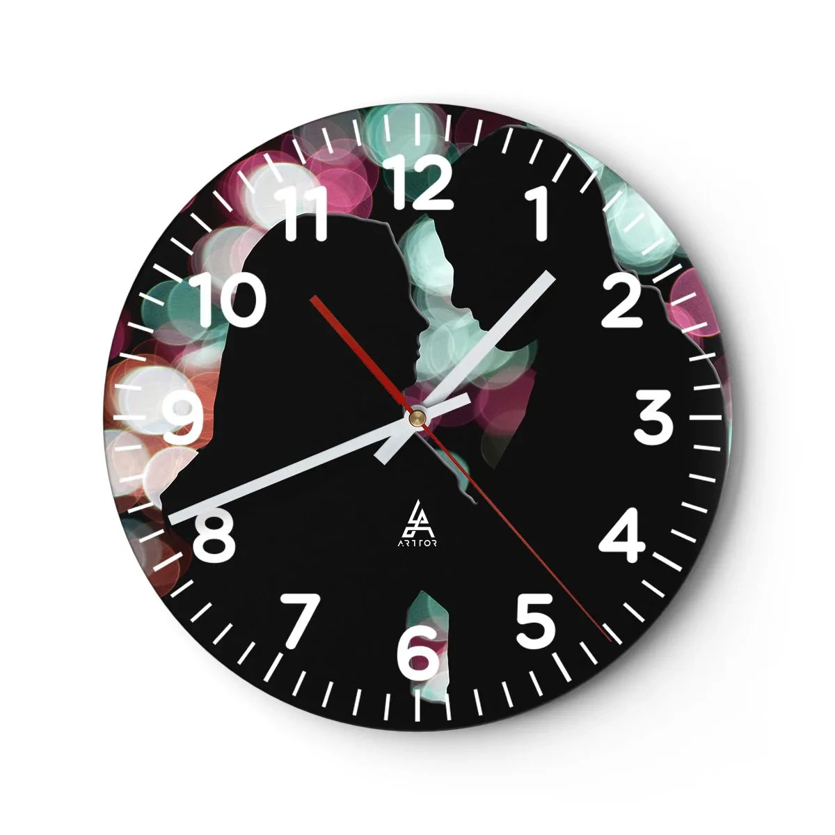 Wanduhr - Glasuhr - Jawohl! - 30x30 cm