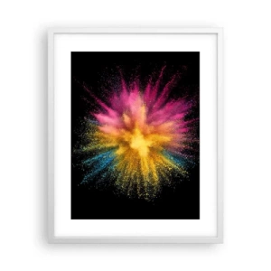 Poster in einem weißen Rahmen - Die Geburt der Farben - 40x50 cm