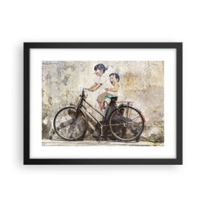 Poster in einem schwarzem Rahmen - Richtig oder falsch? - 40x30 cm
