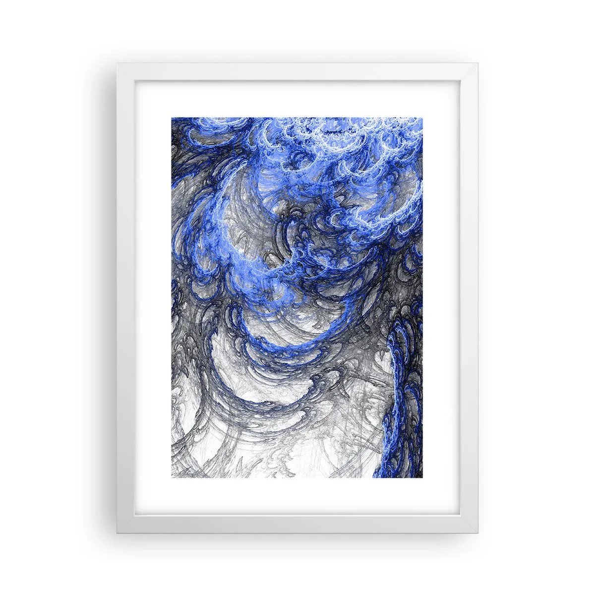 Poster in einem weißen Rahmen - Die Geburt einer Welle - 30x40 cm