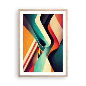 Poster in einem Rahmen aus heller Eiche - Intensive Komposition - 50x70 cm