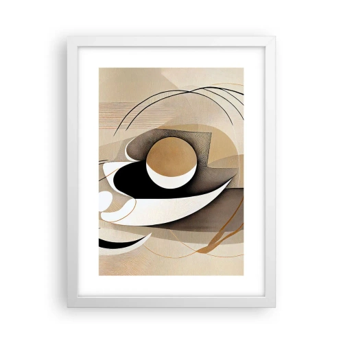 Poster in einem weißen Rahmen - Komposition: die Essenz des Wortes - 30x40 cm