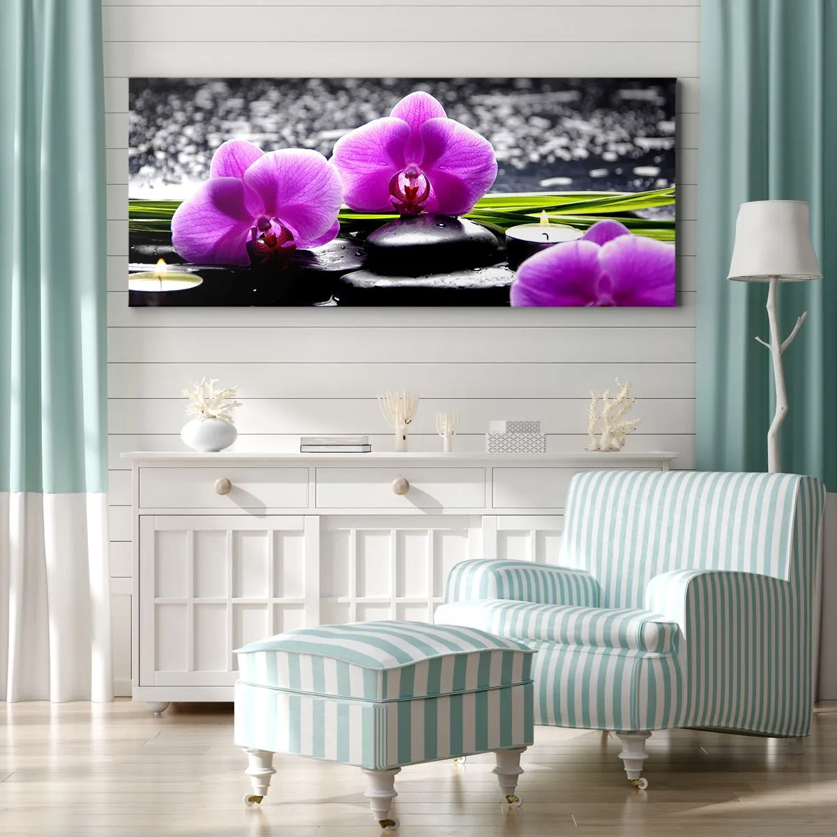 Bild auf Leinwand - Leinwandbild - In Ruhe ertrinken - 100x40 cm