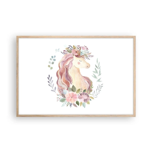 Poster in einem Rahmen aus heller Eiche - Eine Einladung in die Welt der Märchen - 91x61 cm